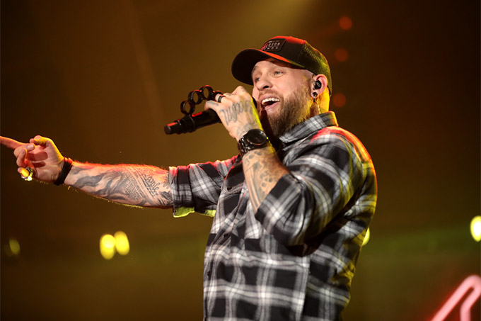Brantley Gilbert performing for attendees